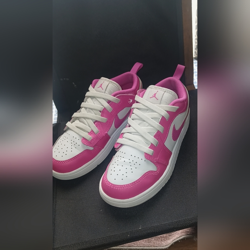 Nike Air Jordan Low Sneakers — White & Pink Youth Size 3y
